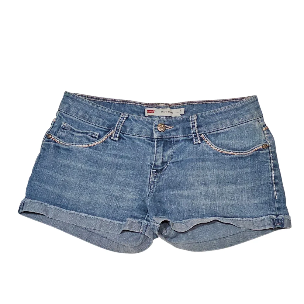LEVI'S Shorty Short Low Rise Denim shorts Size 5 - Picture 1 of 4